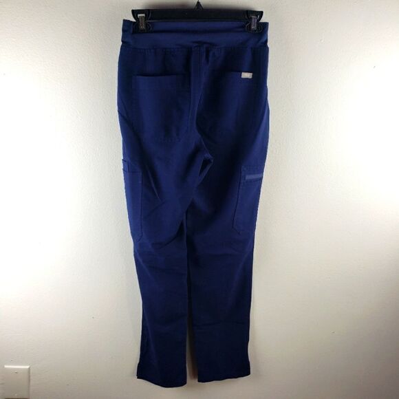 Women's Figs Navy Blue Medical Tech Drawstrinf Cargo Pants Size XS - Picture 2 of 10